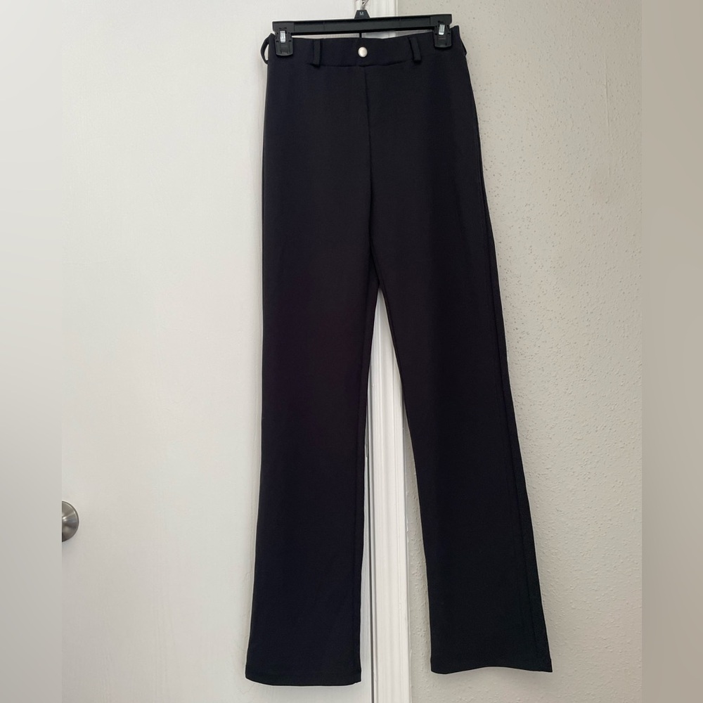 Feathers Black Wide Leg Women's Pants